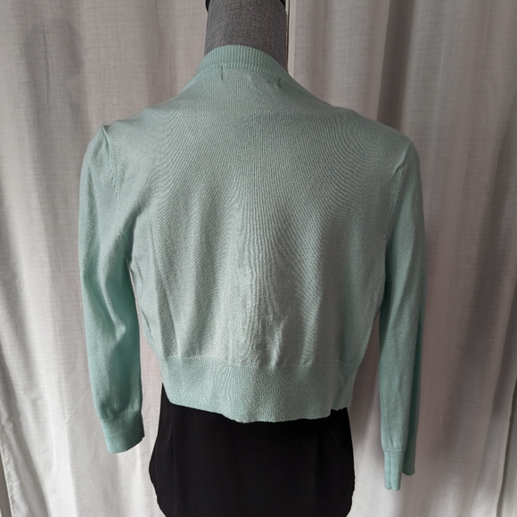 ice blue mak cropped cardigan - Picture 3 of 3